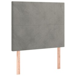 Tête de lit à LED Gris clair 90x5x118/128 cm Velours 633665633665