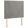 Tête de lit à LED Gris clair 90x5x118/128 cm Velours 633665633665