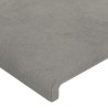 Tête de lit à LED Gris clair 90x5x118/128 cm Velours 633665633665