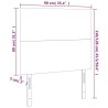 Tête de lit à LED Gris clair 90x5x118/128 cm Velours 633665633665