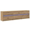 Unites TV 2 pcs Chêne artisanal Bois d'ingénierie 633666633666