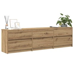 Unites TV 2 pcs Chêne artisanal Bois d'ingénierie 633666633666