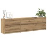 Unites TV 2 pcs Chêne artisanal Bois d'ingénierie 633666633666