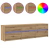 Unites TV 2 pcs Chêne artisanal Bois d'ingénierie 633666633666