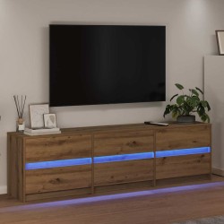 Unites TV 2 pcs Chêne artisanal Bois d'ingénierie 633666633666