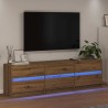 Unites TV 2 pcs Chêne artisanal Bois d'ingénierie 633666633666