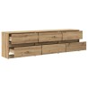 Unites TV 2 pcs Chêne artisanal Bois d'ingénierie 633666633666