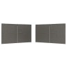 Mur de tente de fête 2 pcs Anthracite 400 x 195 cm PE et acier 633668633668