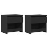 Tables de chevet 2 pcs Noir 40x30x39 cm Bois d’ingénierie 633669633669