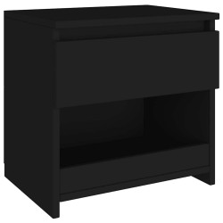 Tables de chevet 2 pcs Noir 40x30x39 cm Bois d’ingénierie 633669633669