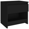Tables de chevet 2 pcs Noir 40x30x39 cm Bois d’ingénierie 633669633669
