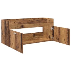 Armoire d'évier avec stockage Bois ancien Bois d'ingénierie 633672633672