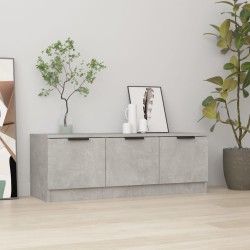 Meuble TV Gris béton 102x35x36,5 cm Bois d'ingénierie 633675633675