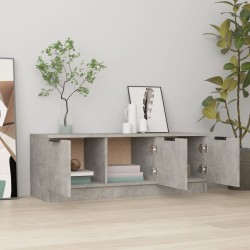 Meuble TV Gris béton 102x35x36,5 cm Bois d'ingénierie 633675633675