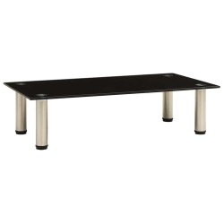 322761 TV Stand Black 60x35x17 cm Tempered Glass 633682633682