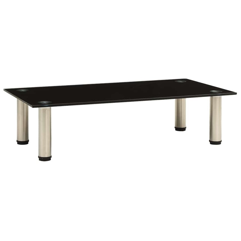 322761 TV Stand Black 60x35x17 cm Tempered Glass 633682633682