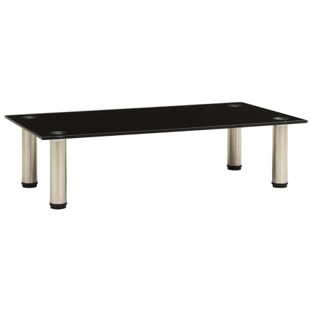 322761 TV Stand Black 60x35x17 cm Tempered Glass 633682633682