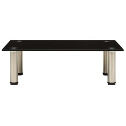 322761 TV Stand Black 60x35x17 cm Tempered Glass 633682633682