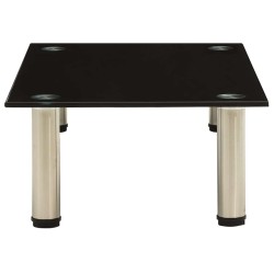 322761 TV Stand Black 60x35x17 cm Tempered Glass 633682633682