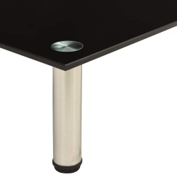 322761 TV Stand Black 60x35x17 cm Tempered Glass 633682633682