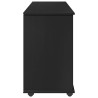 Cabinet roulant Noir 100 x 39 x 65,5 cm Bois de Pin Massif 633690633690