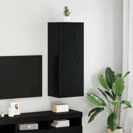 Meuble TV mural Chêne noir 40,5 x 30 x 102 cm Bois d'ingénierie 633693633693