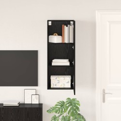 Meuble TV mural Chêne noir 40,5 x 30 x 102 cm Bois d'ingénierie 633693633693