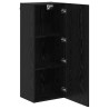 Meuble TV mural Chêne noir 40,5 x 30 x 102 cm Bois d'ingénierie 633693633693