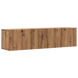 Meuble TV mural chêne artisanal 120x30x30 cm bois d'ingénierie 633701633701