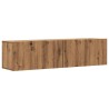 Meuble TV mural chêne artisanal 120x30x30 cm bois d'ingénierie 633701633701