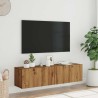 Meuble TV mural chêne artisanal 120x30x30 cm bois d'ingénierie 633701633701