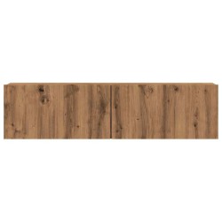 Meuble TV mural chêne artisanal 120x30x30 cm bois d'ingénierie 633701633701