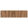 Meuble TV mural chêne artisanal 120x30x30 cm bois d'ingénierie 633701633701