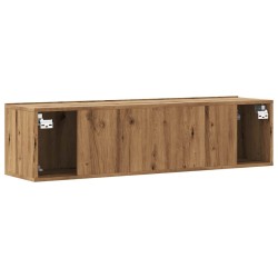 Meuble TV mural chêne artisanal 120x30x30 cm bois d'ingénierie 633701633701