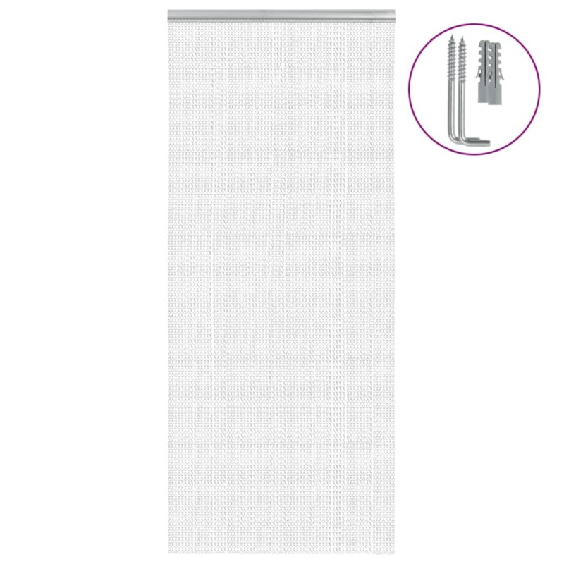 Moustiquaire de porte à chaîne 90x220 cm aluminium 633706633706
