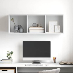 Meuble TV mural Blanc 37x37x107 cm Bois d’ingénierie 633710633710