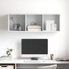 Meuble TV mural Blanc 37x37x107 cm Bois d’ingénierie 633710633710