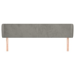Tête de lit avec oreilles Gris clair 203x23x78/88 cm Velours 633715633715