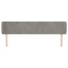 Tête de lit avec oreilles Gris clair 203x23x78/88 cm Velours 633715633715
