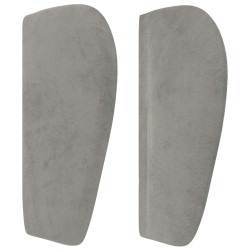 Tête de lit avec oreilles Gris clair 203x23x78/88 cm Velours 633715633715