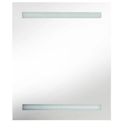 Armoire de salle de bain à miroir LED Gris brillant 50x14x60 cm 633725633725