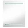 Armoire de salle de bain à miroir LED Gris brillant 50x14x60 cm 633725633725