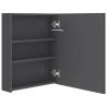 Armoire de salle de bain à miroir LED Gris brillant 50x14x60 cm 633725633725