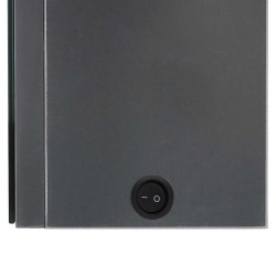 Armoire de salle de bain à miroir LED Gris brillant 50x14x60 cm 633725633725