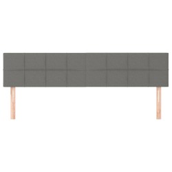 Têtes de lit Gris foncé 160x5x78/88 cm Tissu 633730633730