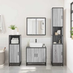 Armoire de salle de bain sonoma gris 35x37,5x100 cm 633732633732