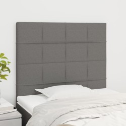 Tête de lit Gris foncé 80x5x118/128 cm Tissu 633733633733