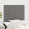 Tête de lit Gris foncé 80x5x118/128 cm Tissu 633733633733