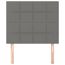 Tête de lit Gris foncé 80x5x118/128 cm Tissu 633733633733
