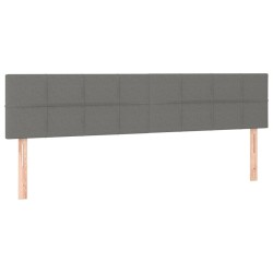 Tête de lit à LED Gris foncé 160x5x78/88 cm Tissu 633736633736